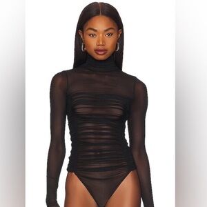 Free People Under it All Mesh Thong Bodysuit